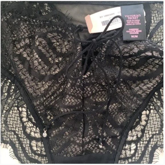 Victoria’s Secret black lace panties underwear size medium nwt - Picture 4 of 6